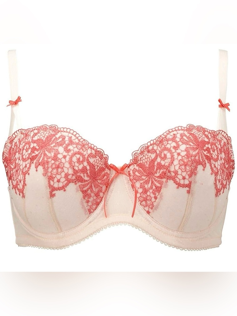 Panache Masquerade Lingerie Celene Padded Balconnet Bra Blush/Coral 7521